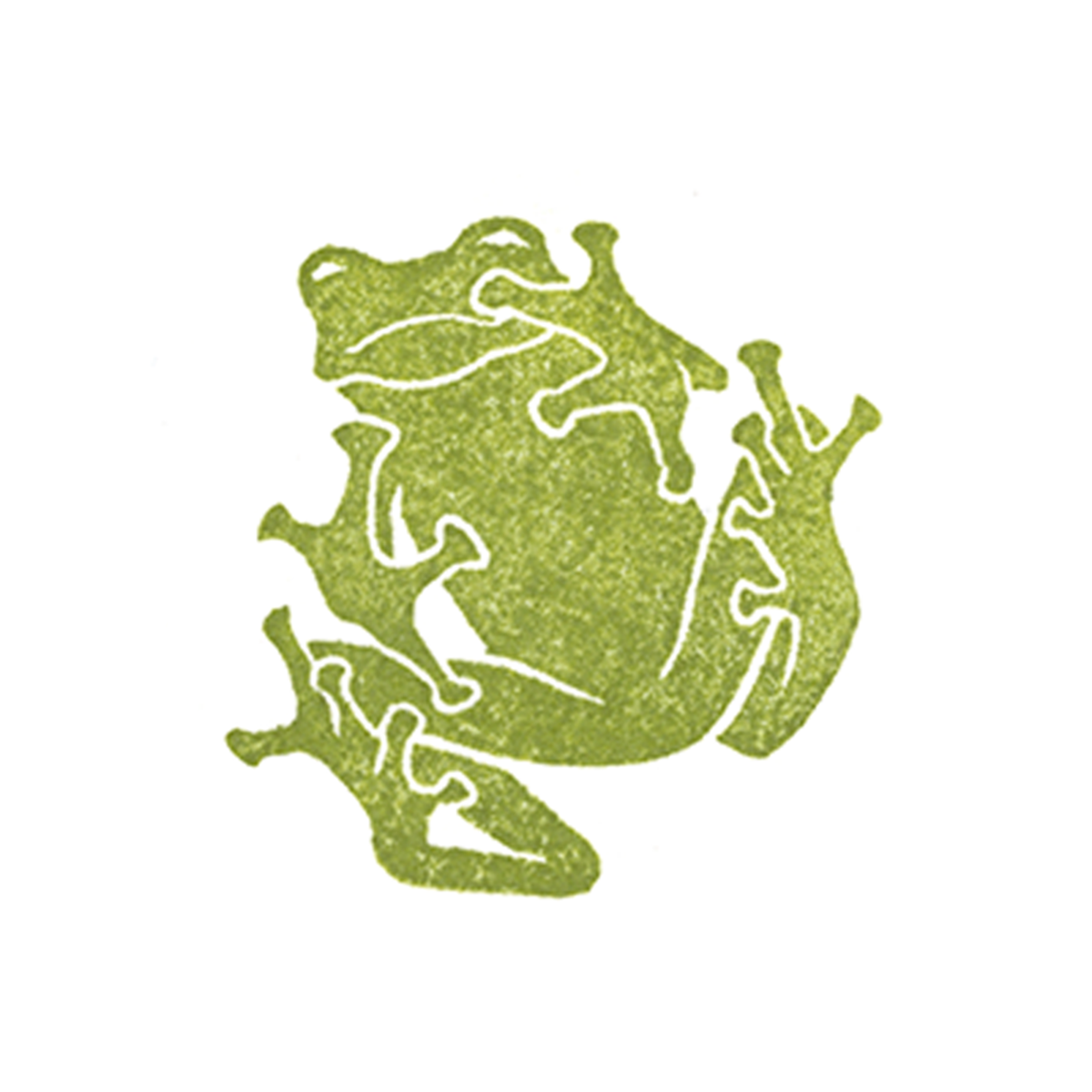 "Frog Below" Lino Print