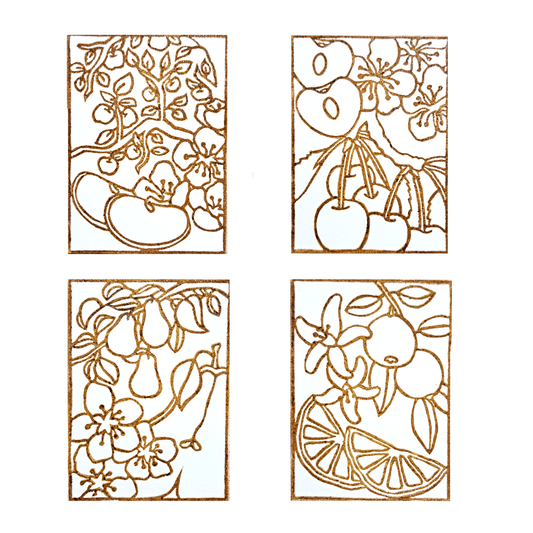"Orchards" Complete Set - Lino Prints