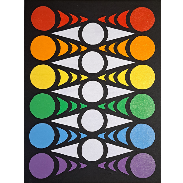 "Eye Chevron" Painting