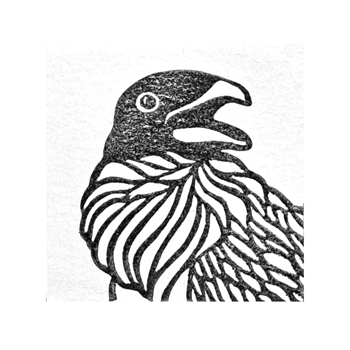 "Swirly Crow" Lino Print
