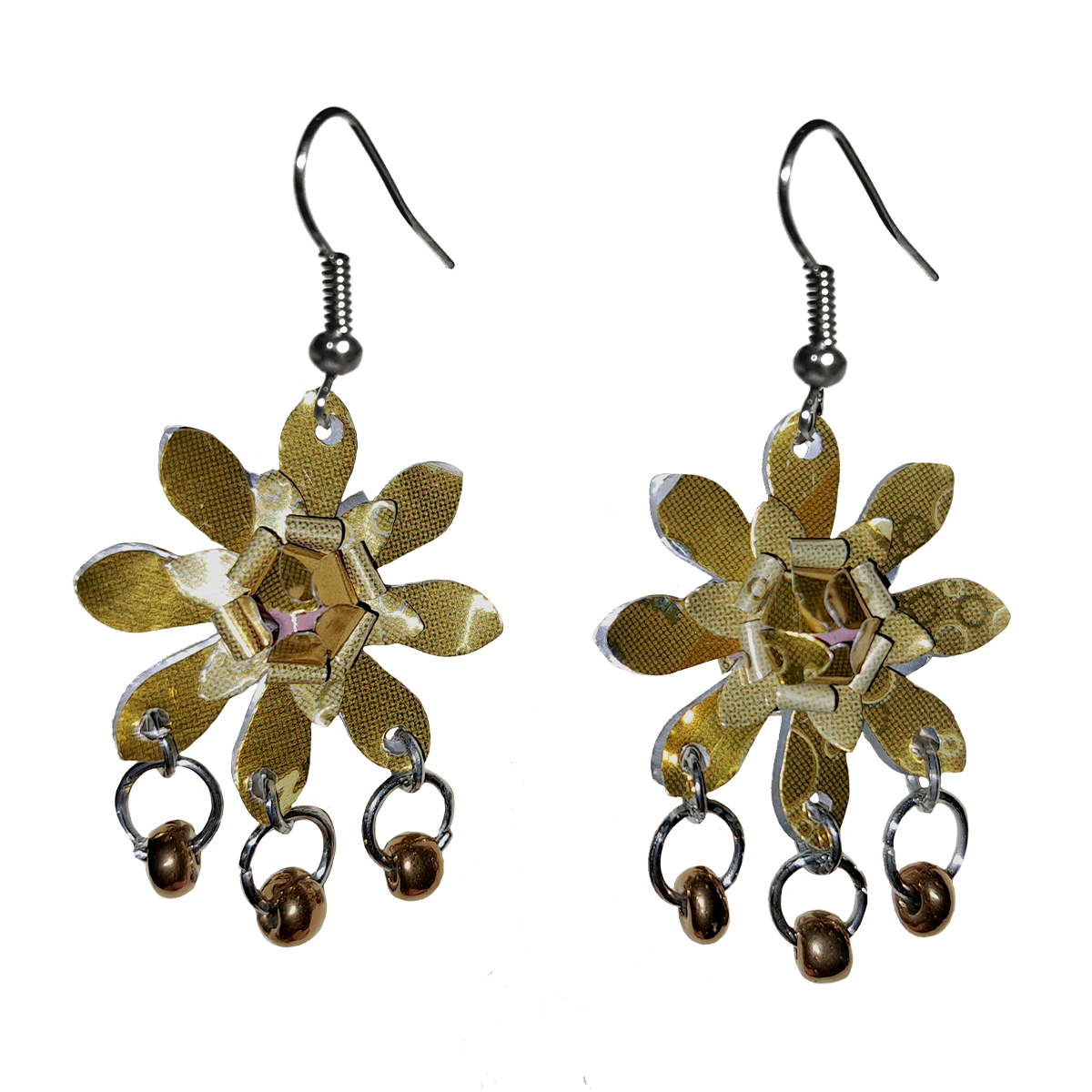 #114 Upcycled Soda Can Earrings