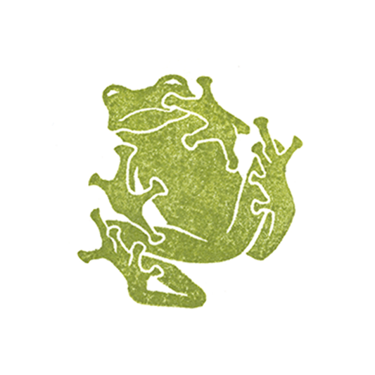 "Frog Below" Lino Print