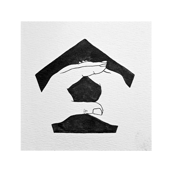 Limited Edition "Pentagon Hands" India Ink Illustration