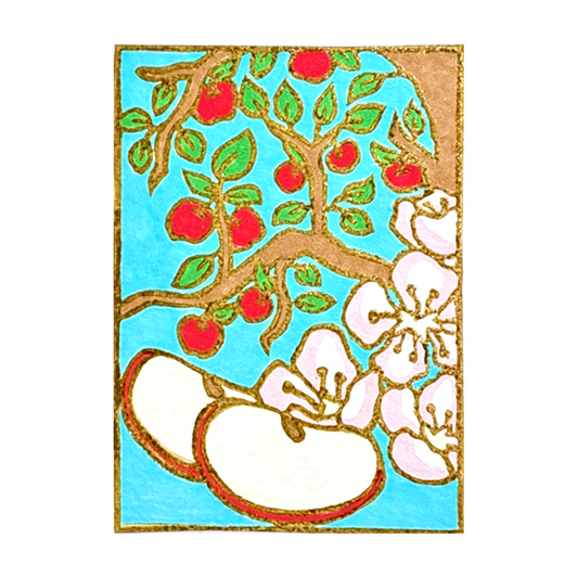 "Apple Orchards" Lino Print