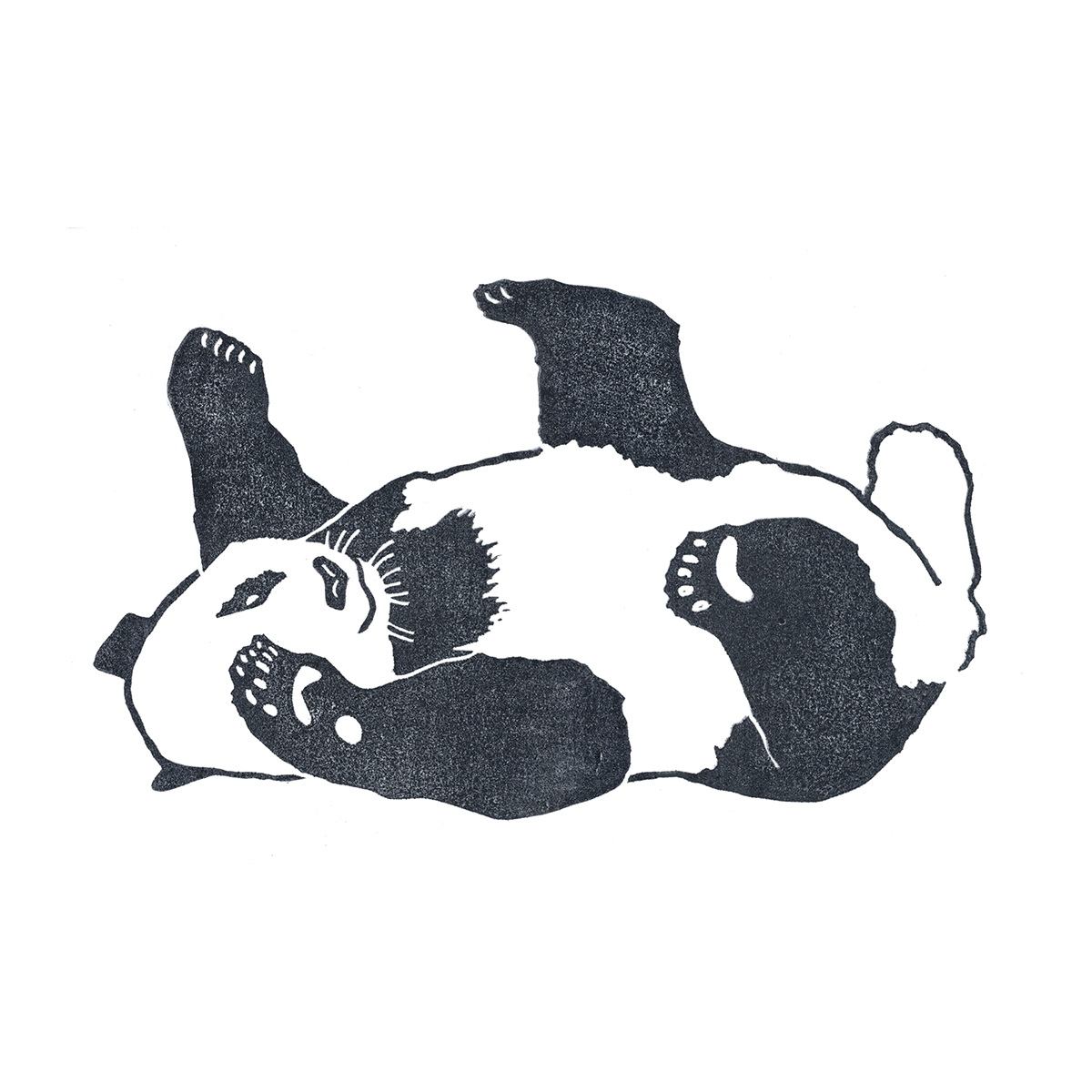 "Playful Panda" Lino Print